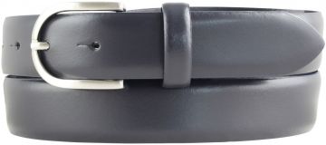 Damengürtel aus glattem Leder 3,0 cm Marine