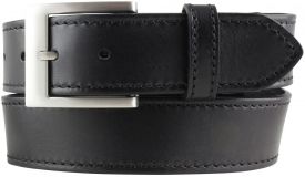 Jeansgürtel aus Vollrindleder mit Naht 4,0 cm Schwarz