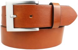Jeansgürtel aus Vollrindleder 4,0cm Tabac