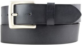 Gürtel aus Vollrindleder mit geschwärzten Kanten 4,0 cm Schwarz