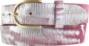 Damengürtel mit Metall-Optik mit goldener Gürtelschließe 4,0 cm Fuchsia