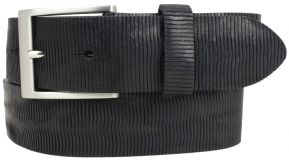 Gürtel mit Metall-Optik 4,0 cm Schwarz