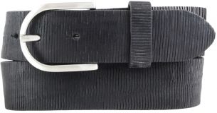 Damengürtel mit Metall-Optik 4,0 cm Schwarz