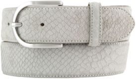 Dameng�rtel mit Pythonpr�gung 4,0 cm Hellgrau