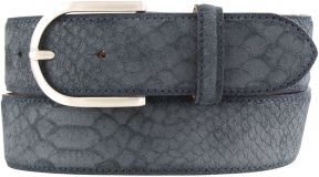 Dameng�rtel mit Pythonpr�gung 4,0 cm Marine