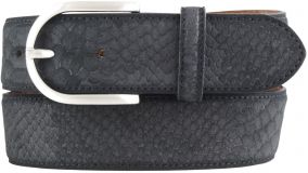 Dameng�rtel mit Pythonpr�gung 4,0 cm Schwarz