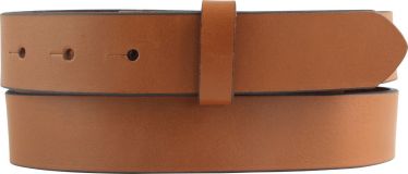 �berl�ngeng�rtel aus Vollrindleder ohne Schlie�e 3,0 cm Cognac