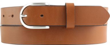 Überlängengürtel aus Vollrindleder 3,0 cm Cognac