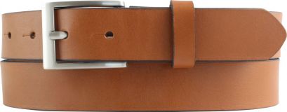 Überlängengürtel aus Vollrindleder 3,0 cm Cognac