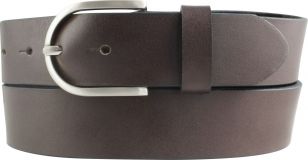�berl�ngeng�rtel f�r Damen aus Vollrindleder 4,0 cm Braun