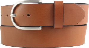 �berl�ngeng�rtel f�r Damen aus Vollrindleder 4,0 cm Tabac