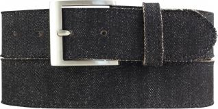 Herren-Gürtel im Jeans-Look mit Steppnaht 4,0 cm Schwarz