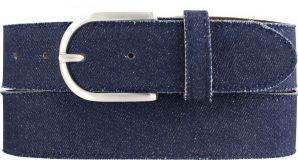Damen-Gürtel im Jeans-Look mit Steppnaht 4,0 cm Marine