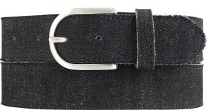 Damen-Gürtel im Jeans-Look mit Steppnaht 4,0 cm Schwarz