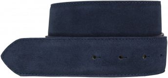 G�rtel aus Veloursleder ohne Schlie�e 4,0 cm Marine