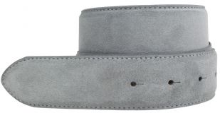 G�rtel aus Veloursleder ohne Schlie�e 4,0 cm Dunkelgrau