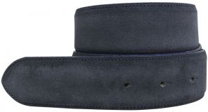 G�rtel aus Veloursleder ohne Schlie�e 4,0 cm Dunkelblau