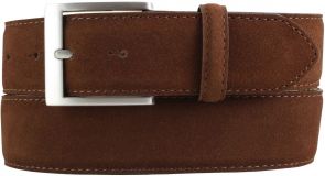 Gürtel aus Veloursleder 4,0 cm Tabac