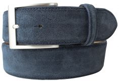 Gürtel aus Veloursleder 4,0 cm Dunkelblau