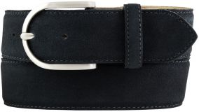 Damengürtel aus Veloursleder 4,0 cm Schwarz