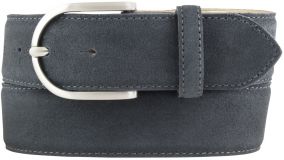 Damengürtel aus Veloursleder 4,0 cm Anthrazit