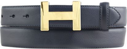 Damen-Gürtel HELLA aus Vollrindleder bombiert 3,0 cm Gold Marine