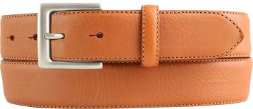 Herren-Gürtel aus Vollrindleder bombiert 3,0 cm Tabac