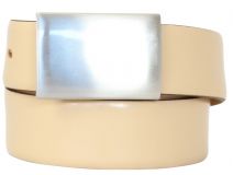Gürtel mit Koppelschließe 3,5 cm Beige