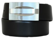 Ledergürtel mit Koppelschließe 3,5cm Schwarz