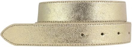 Wechselgürtel Metall-Optik ohne Schließe 3,0cm Gold