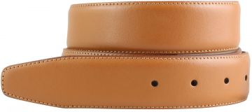 Wechselgürtel mit hochwertigem Kalbsvelour-Futter ohne Schließe 3,5 cm Tabac