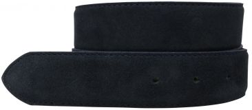 Wechselg�rtel aus Veloursleder ohne Schlie�e 3,5 cm Dunkelblau