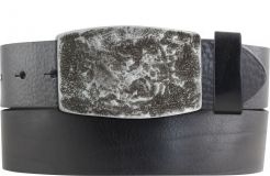 Gürtel aus Vollrindleder mit Platus-Schließe 4,0 cm Schwarz