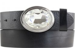 G�rtel aus Vollrindleder mit Rouen-Schlie�e 4,0 cm Schwarz