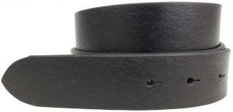 Wechselgürtel aus Vollrindleder ohne Schließe 3.5cm Schwarz