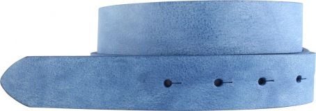 Wechselgürtel aus weichem Vollrindleder ohne Schließe 3,0 cm Blau