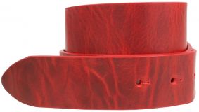 Wechselgürtel aus Vollrindleder im Used-Look ohne Schließe 4,0 cm Rot