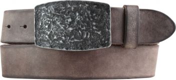 Gürtel aus weichem Vollrindleder mit Buckle 4,0 cm Braun