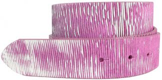 Wechselgürtel mit Metall-Optik ohne Schließe 4,0 cm Fuchsia