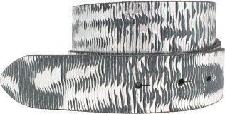 Wechselgürtel mit Metall-Optik ohne Schließe 4,0 cm Schwarz Metallik