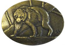 Gürtelschnalle Bär 4,0 cm Altmessing