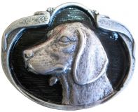Gürtelschnalle Jagdhund Deutsch Kurzhaar 4,0 cm Altsilber