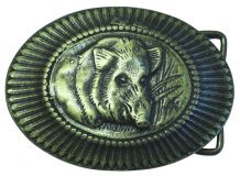 Gürtelschnalle Wildschwein 4,0 cm Gold
