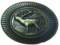 Gürtelschnalle Hirsch 4,0 cm Gold