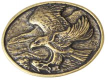 Gürtelschnalle Adler 4,0 cm Altmessing