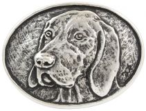 Gürtelschnalle Deutsch Kurzhaar 4,0 cm Altsilber