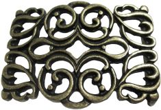 G�rtelschnalle Gitter 4,0 cm Altsilber
