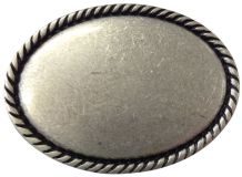 Gürtelschnalle Tracht Klassisch 4,0 cm Altsilber
