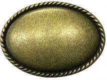 Gürtelschnalle Tracht Klassisch 4,0 cm Altmessing