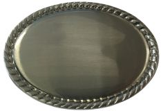 Gürtelschnalle Tracht Klassisch 4,0 cm Silber